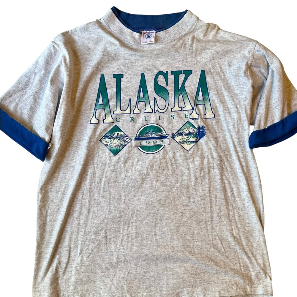 1993 Alaska Cruise Gray and Blue T-Shirt